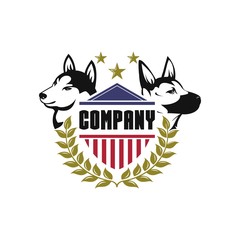 security dog logo vector