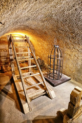 Old castle cellar torture chamber - obrazy, fototapety, plakaty
