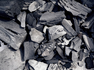 Close up of barbecue coal
