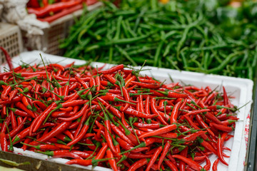 Fototapeta premium Heap of red chili pepper