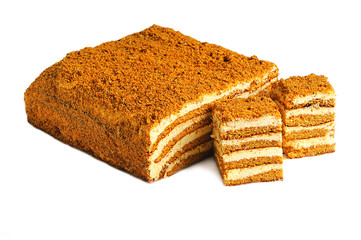 Sweet cakes isolated on a white background