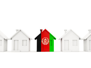 House with flag of afghanistan