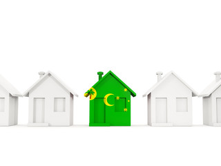 House with flag of cocos islands