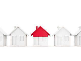 House with flag of indonesia