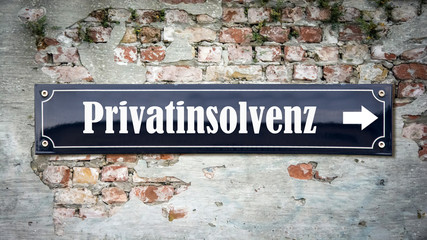 Schild 390 - Privatinsolvenz