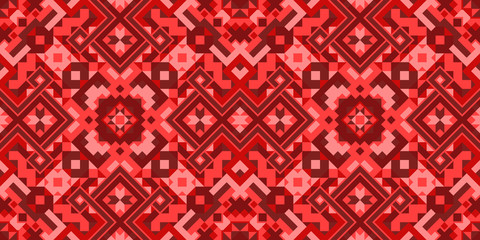 Geometric Ethnic Style Vector Seamless Pattern