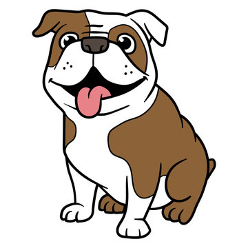 Vector Cartoon Bulldog