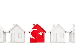 House with flag of turkey