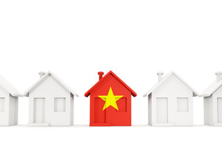 House with flag of vietnam