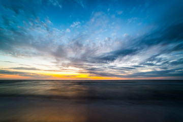 Fototapeta na wymiar Baltic sea after sunset