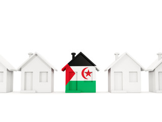 House with flag of western sahara