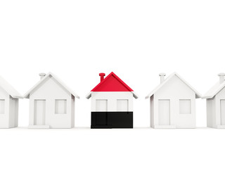 Fototapeta premium House with flag of yemen