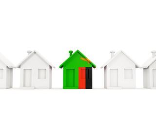House with flag of zambia