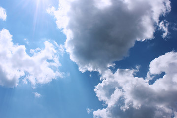 Sky background with clouds