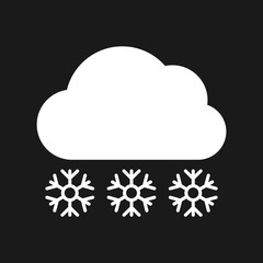 Cloud with snowfall Icon
