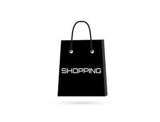 Vector bag icon. Shop bag - retail and merchandise container. Shopping.