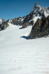 panoramic view of the Mont Blanc glacier