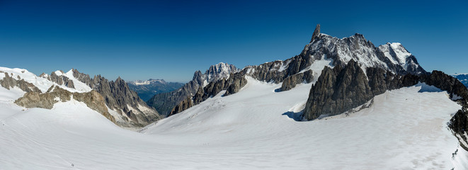panoramic view of the Mont Blanc glacier