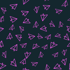 Messege, Origami Paper Plan, Aircraft Seamless vector EPS 10 pattern