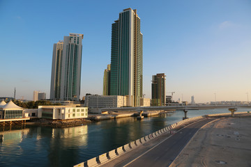 Buildings on Al reem island in Abu Dhabi, United Arab Emirates
