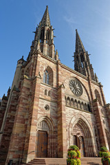 Fototapeta na wymiar Église Saints-Pierre-et-Paul, Obernai, Bas-Rhin, Alsace, Grand Est, France