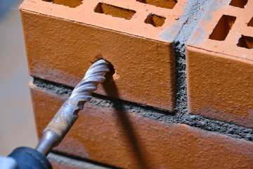 Stage of installation of a chemical anchor © gogiya