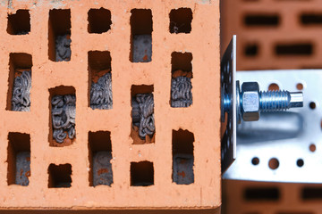 Stage of installation of a chemical anchor
