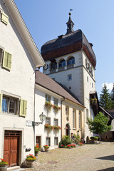 Fototapeta na wymiar Martinsturm in Bregenz, Oberstadt, Österreich