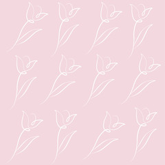 Fototapeta na wymiar Tulip spring pattern