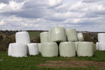 Eingepackte Heuballen