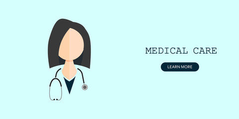 medical care card. vector flat background EPS10