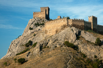 Medieval fortress with towers
