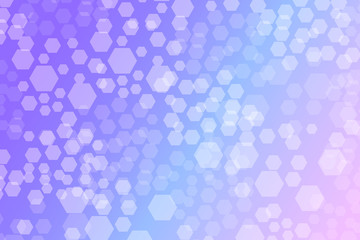 Hexagon Bokeh lights gradient background template. 