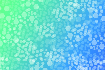 Hexagon Bokeh lights gradient background template. 