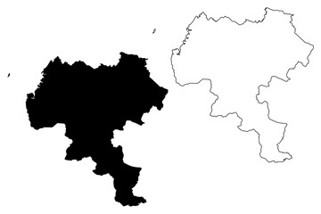 Fototapeta premium Cauca Department (Colombia, Republic of Colombia, Departments of Colombia) map vector illustration, scribble sketch Department of Cauca map