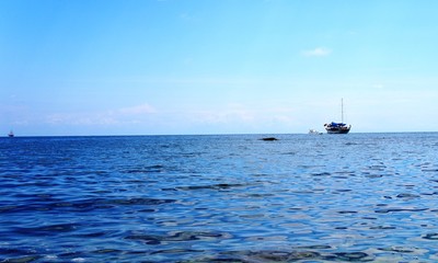 Lonely Ship in the sea