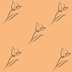  Tulip spring pattern