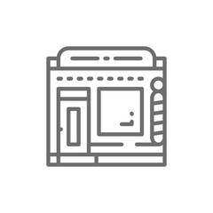 Hairdresser, barbershop, beauty salon line icon.