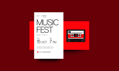 Music Festival Ticket Booking App Interface Design