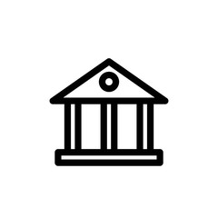 bank outline vector icon