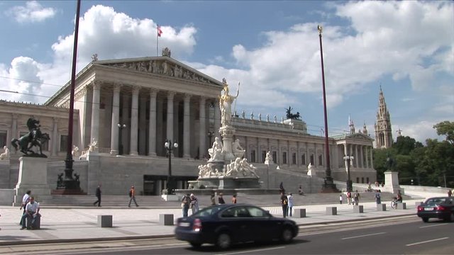 View of Parliament in Vienna Austria