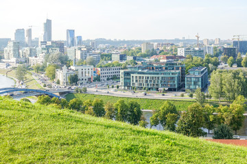 VILNIUS, LITHUANIA - September 2, 2017: view of Buildings around Vilnius, Lithuanian
