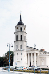 Fototapeta na wymiar VILNIUS, LITHUANIA - September 2, 2017: Catholic church of All Saints in Vilnius, Lithuanian