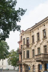 VILNIUS, LITHUANIA - September 2, 2017: Street view of downtown in Vilnius city, Lithuanian