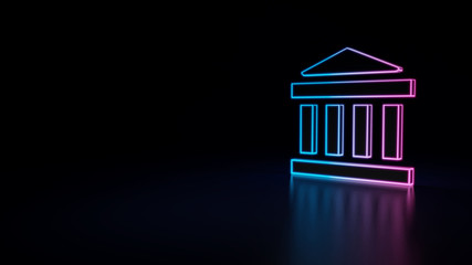 3d icon of bank