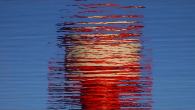 Eckernf&ouml;rde Lighthouse mirroring in the water