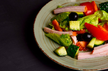 fresh vegetable salad,close-up