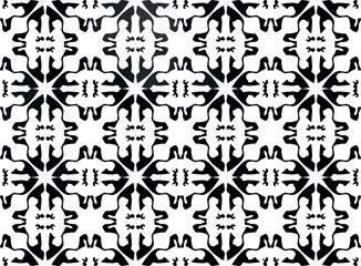 Fototapeta premium vector black and white floral ornament for ceramic tiles
