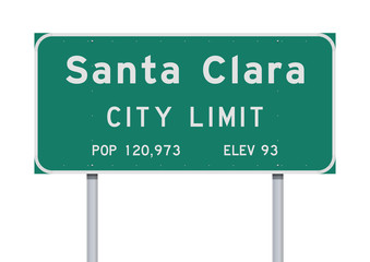 Santa Clara City Limit road sign