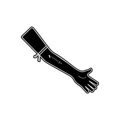 syringe in the hands of drug addiction  icon. Element of Cityscape for mobile concept and web apps icon. Glyph, flat icon for website design and development, app development